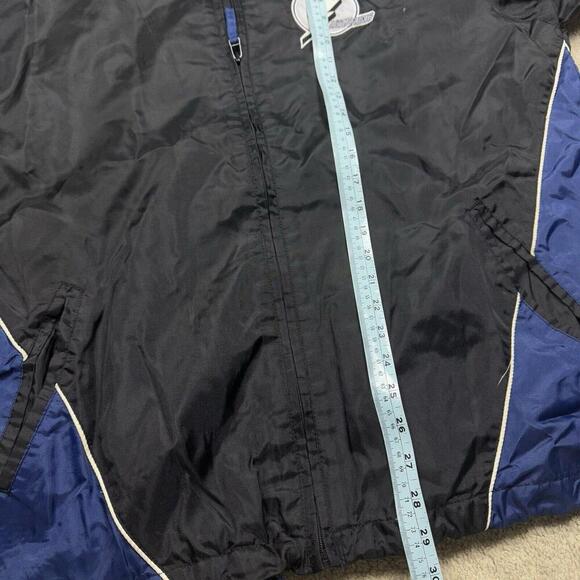 Vintage NHL Tampa Bay Lightning Windbreaker Jacket Black Blue Large Retro 90s - Picture 12 of 12